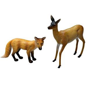 Terra by Battat Doe Deer Red Fox Action Figure Toys Woodland Animal Cake Toppers